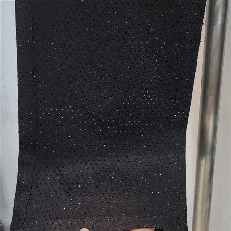 Slimming and Straight Casual Rhinestone Jeans