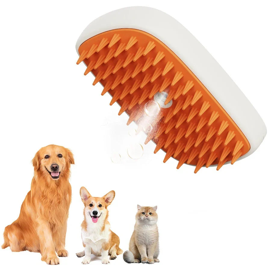 Pets Steam Brush Spray Massage Comb - USB Rechargeable