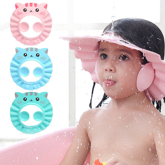 Baby Shampoo Waterproof Ear Protection Bathing Hair Shower Cap