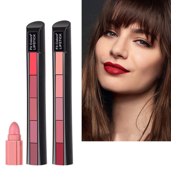 Matte 5-color Lipstick Set Velvet Non-stick Long Lasting