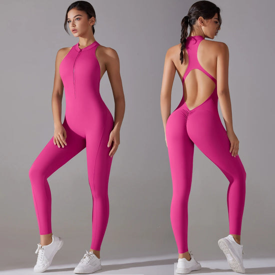 Backless Scrunch Sporty Jumpsuit