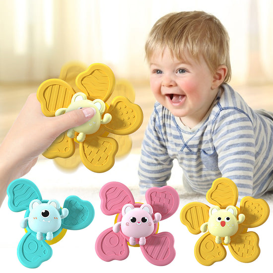 Baby Bath Animal Hand Spinner Toys With Suction Cups Spin